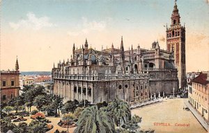 Sevilla Catedral Spain Writing on back 