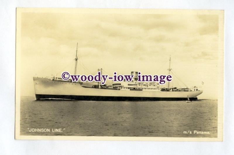 pf0343 - Swedish Johnson Line Cargo Ship - Panama , built 1945 - postcard