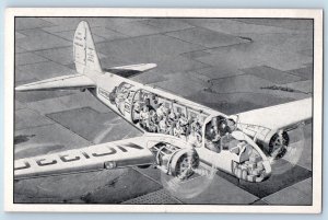 A Century Of Progress Chicago Boeing Plane Of United Air Lines Antique Postcard