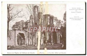 Old Postcard Army church the ruins of the abbey Chaaalis