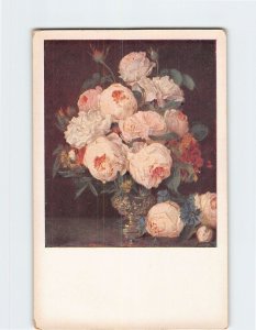 Postcard Rosen und Kornblumen By Waldmüller Oberes Belvedere Vienna Austria
