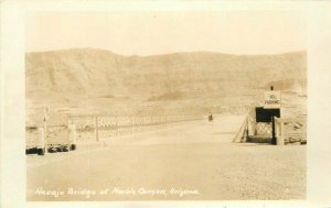 Marble Canyon Arizona 1940s Navajo Bridge RPPC Photo Postcard 20-7460