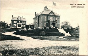 Postcard County Buildings in South Paris, Maine~135484