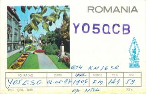Amateur Radio Station card QSL Romania Cluj Napoca view YO5QCB