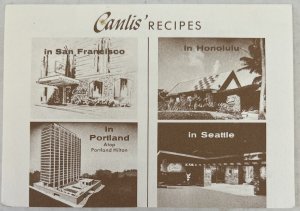 Canlis’ Restaurant San Francisco Honolulu Portland Seattle Vt Recipes Ad