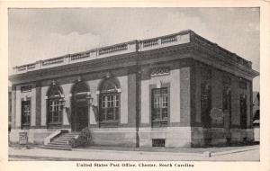 CHESTER SOUTH CAROLINA UNITED STATES POST OFFICE GRAYCRAFT B/W POSTCARD c1950s