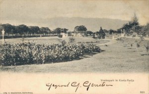 Indonesia Vredespark te Koetaradja Sumatra Vintage Postcard 08.33