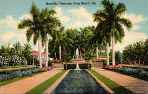 Florida Palm Beach Memorial Fountain Curteich