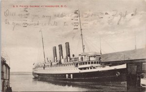 SS 'Prince George' Ship Vancouver British Columbia Steamship c1915 Postcard H52