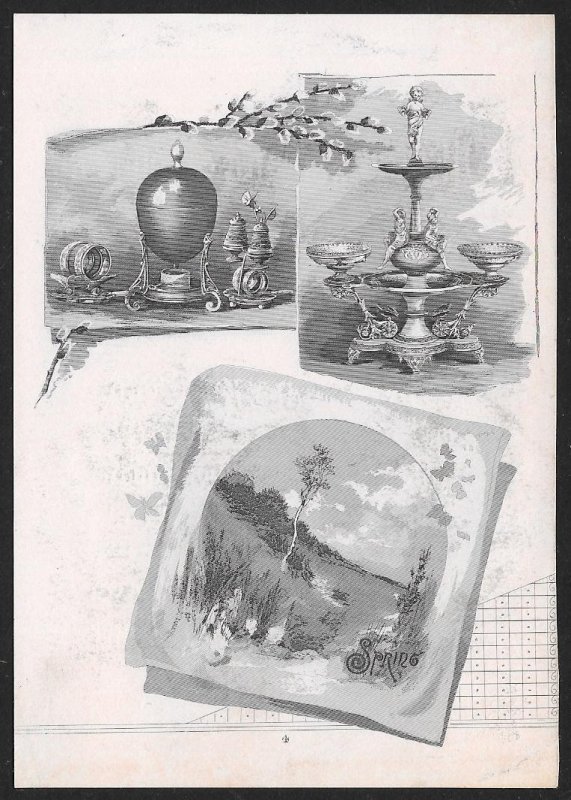 VICTORIAN TRADE CARD Meriden Britannia Co Gold & Silver Plate Several Shown