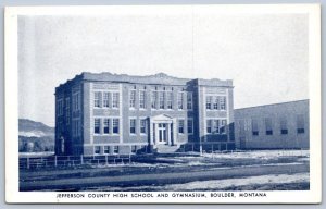 K45/ Boulder Montana Postcard c1940s Jefferson County High School Gym  44