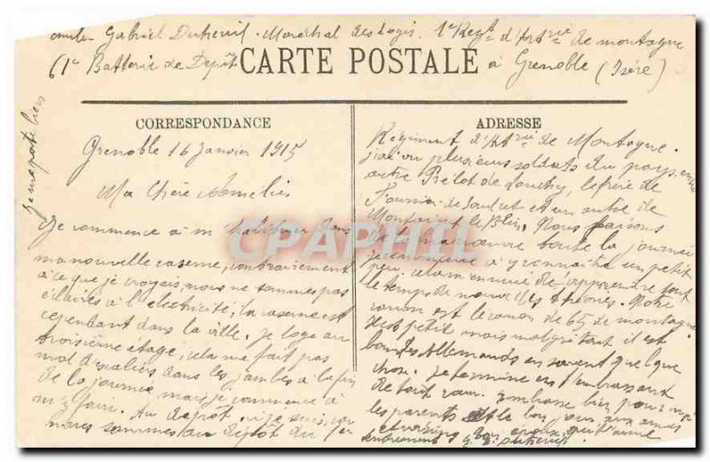 Postcard Old Env Isere Grenoble and Moucherotte