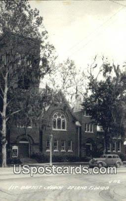 Real Photo - 1st Baptist Church - De Land, Florida FL