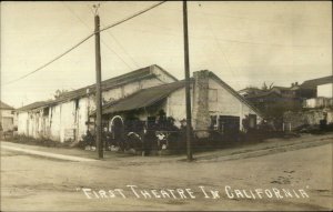 Monterey CA First Theatre c1910 Real Photo Postcard