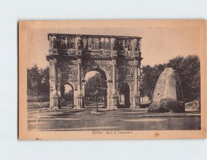 Postcard Arch of Constantine Rome Italy