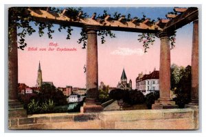 View of Esplanade Garden City Metz France UNP DB Postcard V22