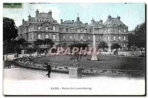 Old Postcard Paris Luxembourg Garden