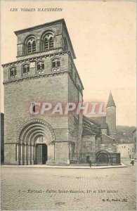 Old Postcard Epinal Vosges illustrated Eglise Saint Maurice XI and XII Centuries