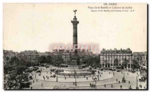 Paris Old Postcard Place de la Bastille and the July Column