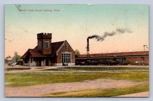 DS2/ Lansing Michigan Postcard c1910 Grand Trunk Railroad Depot 21