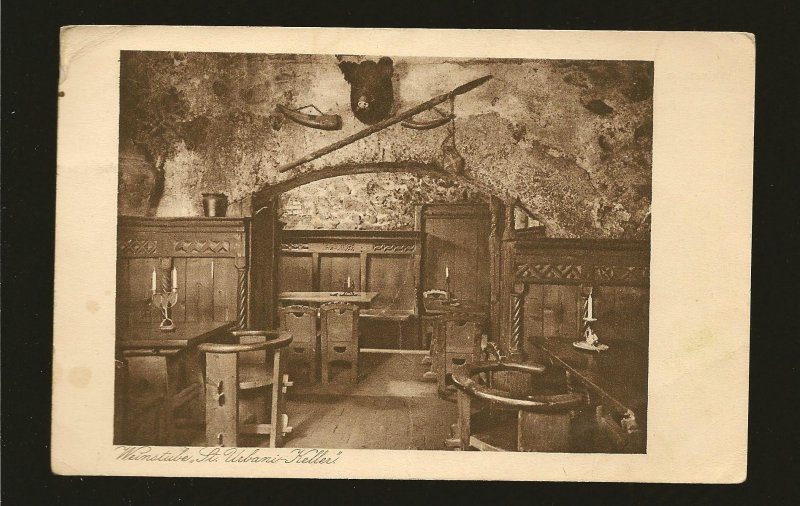 Austria Vintage Weinstube St Urbani-Keller Wien Pub Interior Photo Postcard