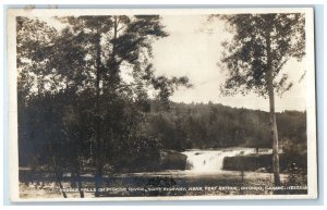 Middle Falls On Pigeon River Near Port Arthur Ontario Canada RPPC Photo Postcard