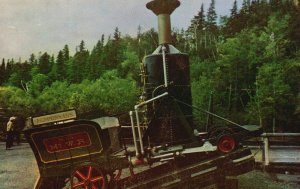 Postcard 1952 Old Peppersass Display Cog Road Engine Mt Washington New Hampshire