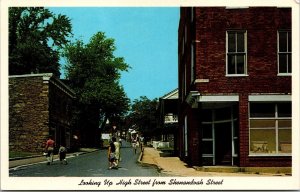 Vtg Harpers Ferry West Virginia WV High Street from Shenandoah 1960s Postcard