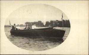 Early Speed Boat Power Boat Speedboat c1910 Real Photo Postcard #3