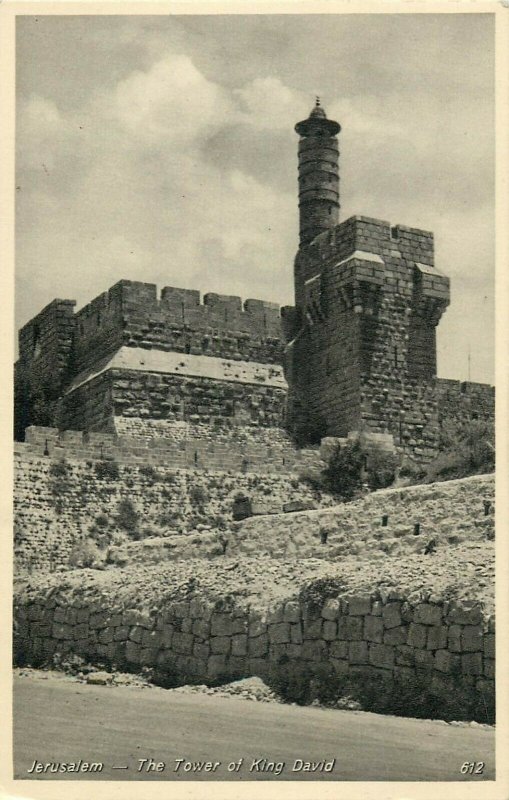 Palestine Jerusalem the tower of king David postcard