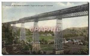 Old Postcard From Viaduct Busseau D & # 39Ahun Line Limoges Courtine Train