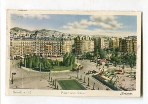 3089417 SPAIN Barselona Plaza Calvo Satelo TRAM Vintage PC