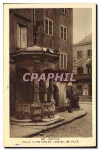 Old Postcard Obernai 1579 Old Well And The City Hotel