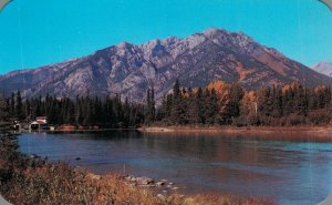 Canada Bow River Banff Alberta Mount Norquay Vintage Postcard 08.09