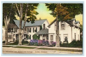 1913 Ye Dorset Inn Annex and Cottage, Dorset, Vermont Handcolored Postcard