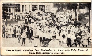 Postcard North American Day September 2 in White City, Chicago, Illinois