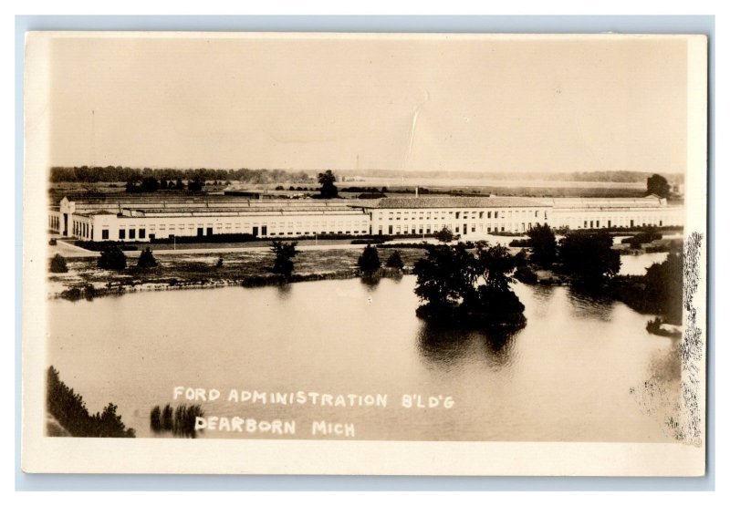 C.1910 Ford Administration Building Dearborn MI RPPC Real Photo Postcard P217