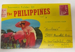 Souvenir Folder of the Philippines Postcard Booklet - 14 Photos
