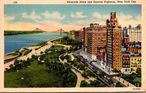 New York City Riverside Drive and Express Highway 1940 Curteich