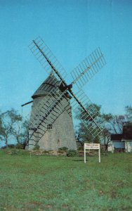 Vintage Postcard 1950's Eastham Oldest Windmill on Cape Cod Massachusetts MA