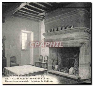 Old Postcard Vacheresses the Lower E and L monumental Cheninee Interieur du C...