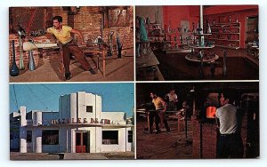 JUAREZ, Mexico ~ CRISTALES de CHIHUAHUA GLASS FACTORY c1960s Postcard