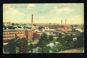 Early Lawrence, Massachusetts/Mass/MA Postcard, Arlington Mills