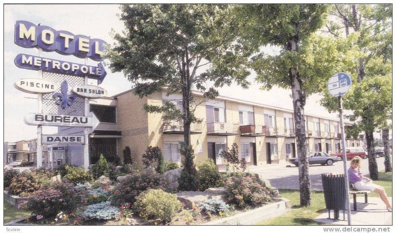 Exterior, Motel Metropole, St-Leonard, Quebec,  Canada, 40-60s