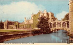 B89124 cambridge st john s college and bridge of sighs   uk 14x9cm