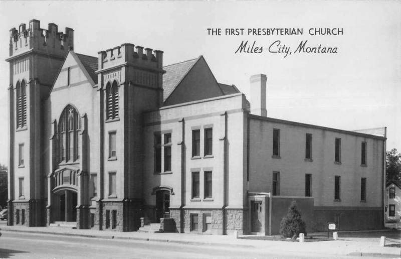 Miles City Montana First Presbyterian Church Real Photo Antique Postcard K15663