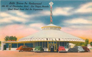 Nevada Las Vegas Sills Drive In Restaurant Autos Colorpicture Postcard 22-10114