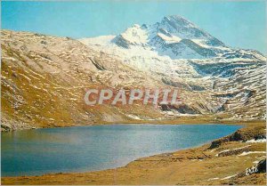 Modern Postcard Hautes Alpes Lake For�ant on the trail On the far right dom...