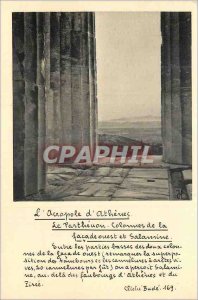 Modern Postcard The Acropolis of Athens The Partheuon Colovres of Oues fronta...