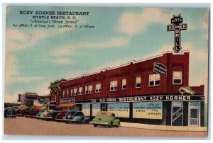 c1940's Kozy Korner Restaurant Myrtle Beach South Carolina SC Postcard